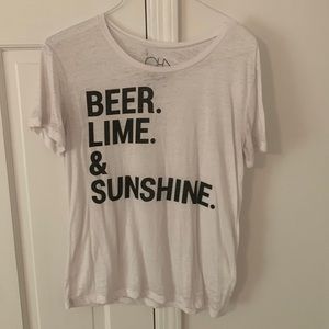 Chaser size small beer, lime and sunshine Tshirt. SO soft! Worn once.